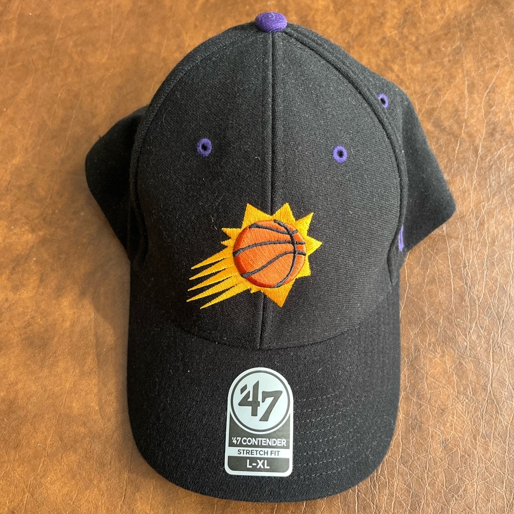 ‘47 NBA Phoenix Suns black and purple hat with logo